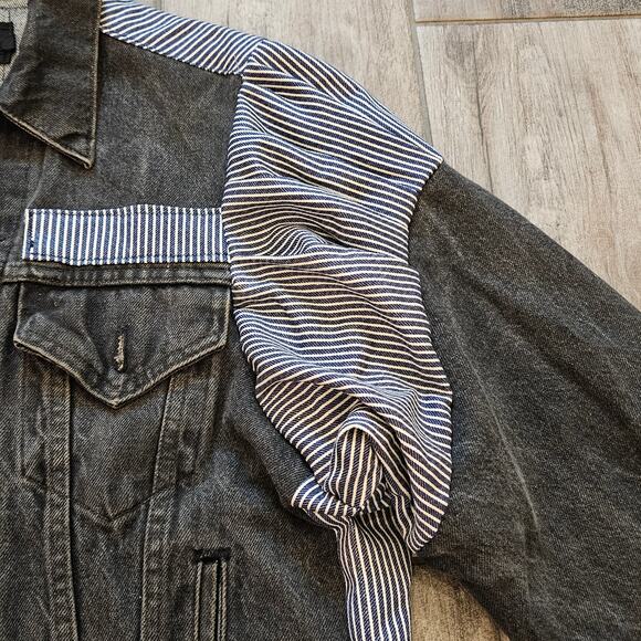 Reed St. James Vintage Denim Jacket Women M Custom Handmade Eagle Painted 80's - Picture 5 of 16